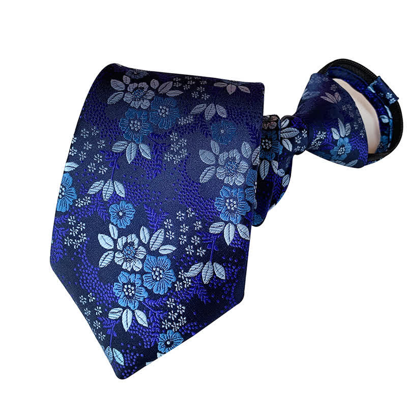 Corbata con cremallera y diseño retro de cachemira para hombre