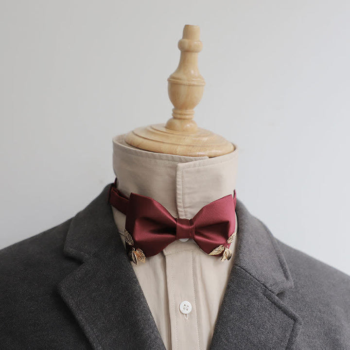 Pajarita de boda con diseño de hojas de jardín para hombre