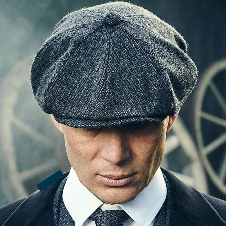 Boina octogonal de tweed de artista