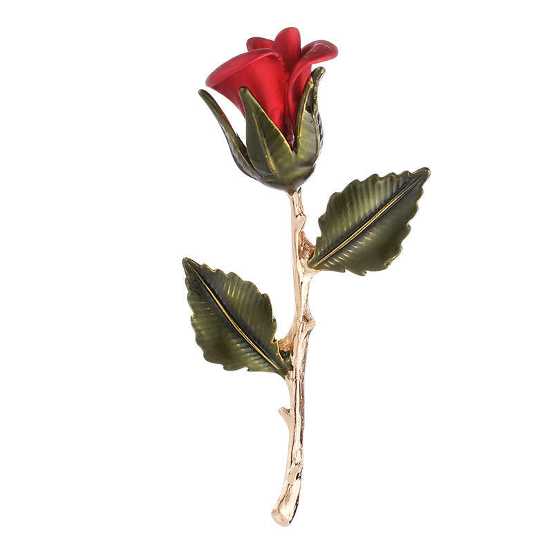 Broche romántico de rosa dorada para hombre