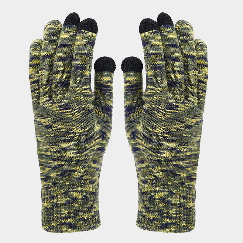 Juego de 3 guantes y bufanda unisex multicolores para teñir