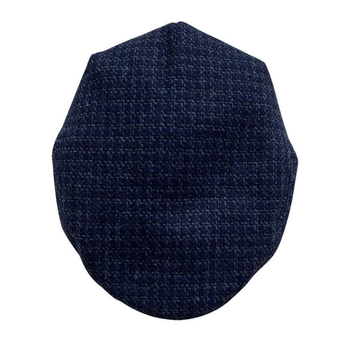 Boina de cuadros azul marino para otoño e invierno