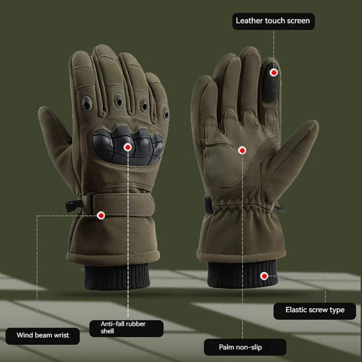 Guantes tácticos protectores térmicos de invierno para todos los dedos