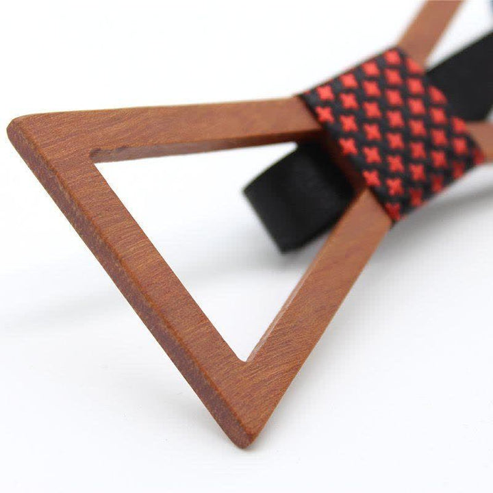Pajarita clásica de madera con marco para hombre