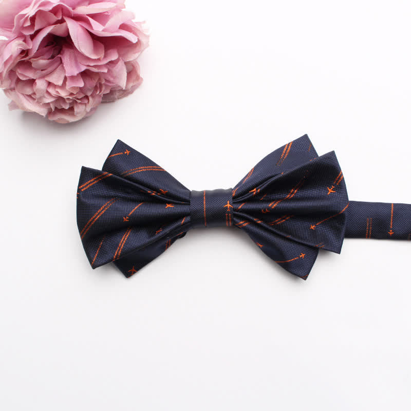 Pajarita de traje con textura de jacquard con colmillos para hombre