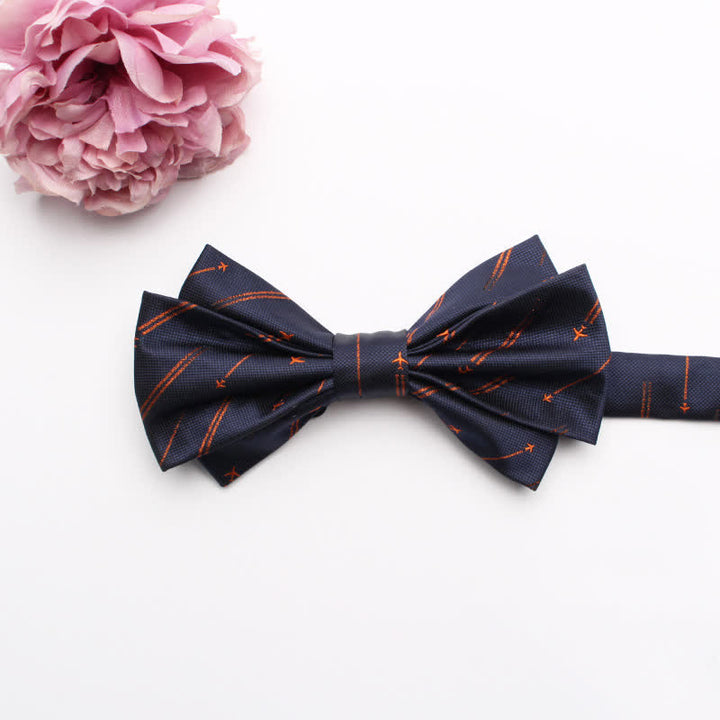Pajarita de traje con textura de jacquard con colmillos para hombre