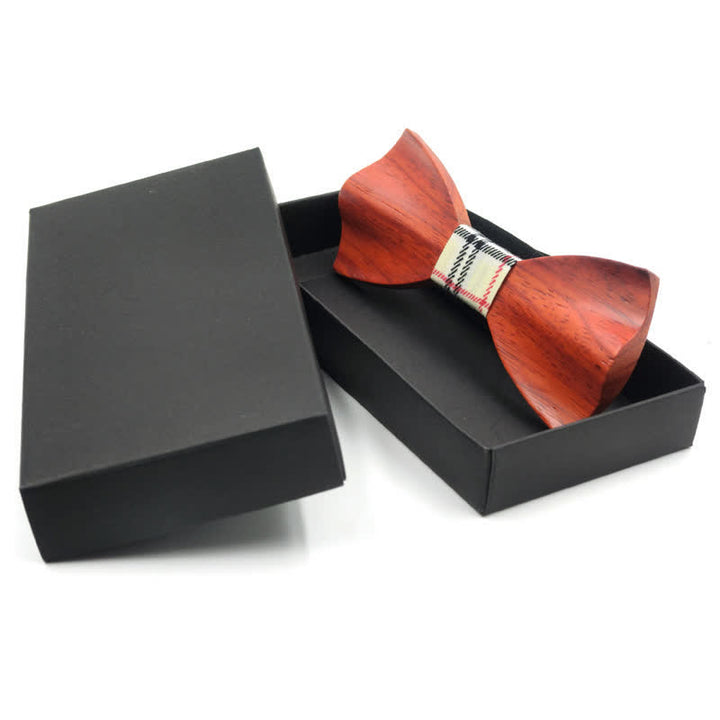 Pajarita de madera curvada en 3D elegante para hombre