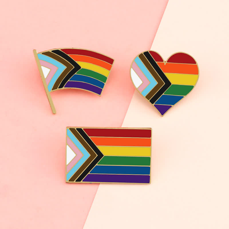 Broche con la bandera del arcoíris que muestra tu orgullo, 3 piezas