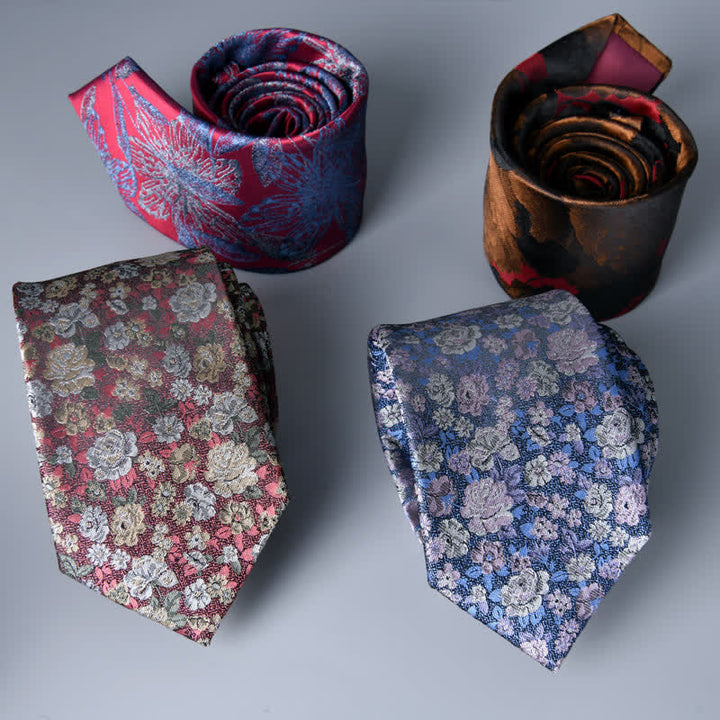 Corbata floral novedosa para hombre de RosyBrown