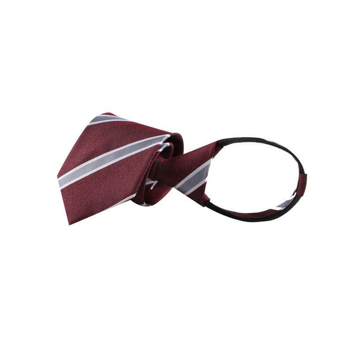 Corbata de rayas con cremallera para trabajo de hombre