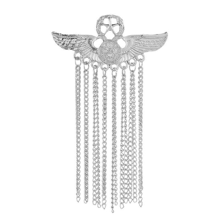 Broche con borlas de alas de águila de la Fuerza Aérea para hombre