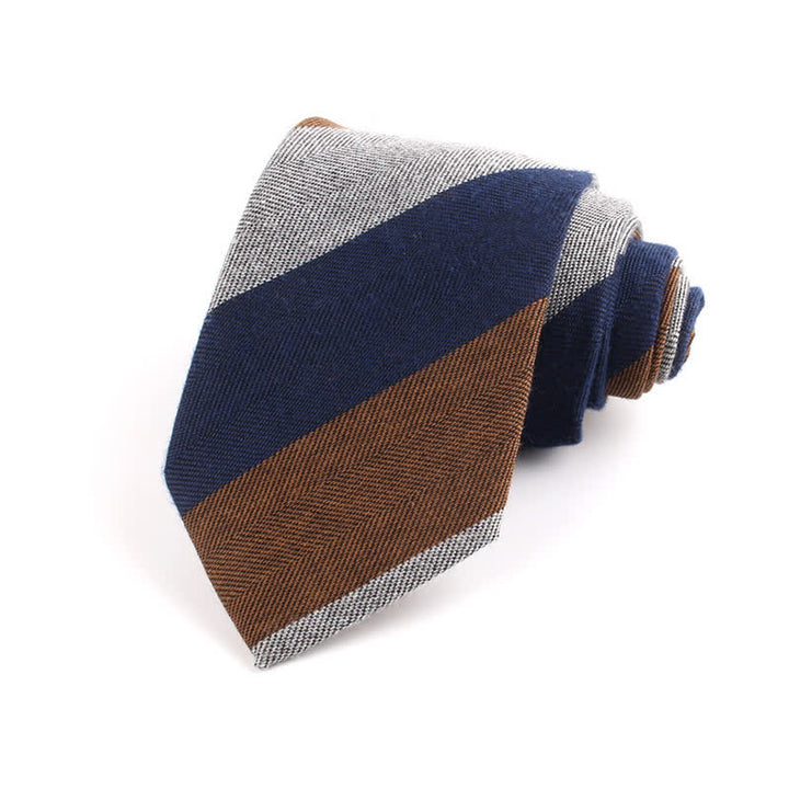 Corbata de rayas de lana suave estilo británico para hombre