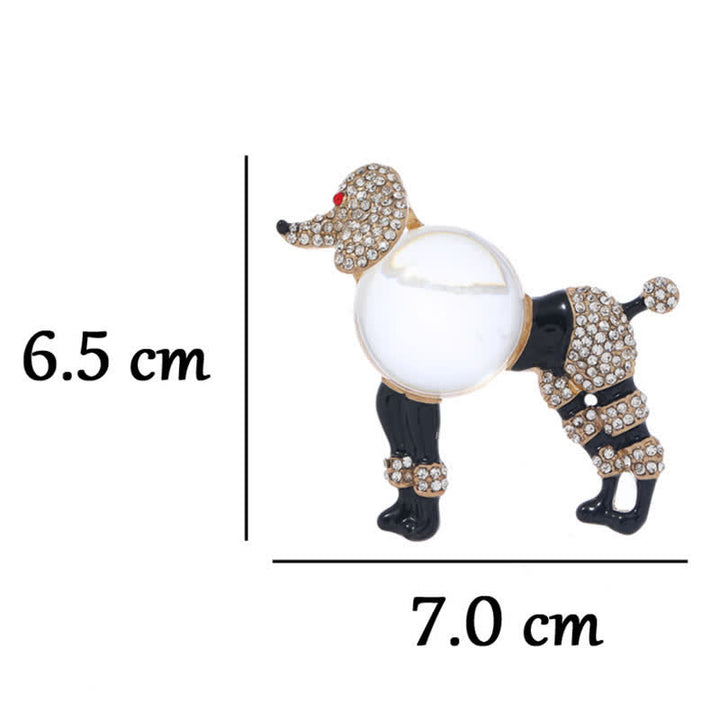 Broche creativo de caniche Jelly Belly para mujer