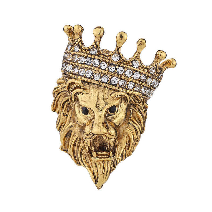 Broche de león rey señorial para hombre