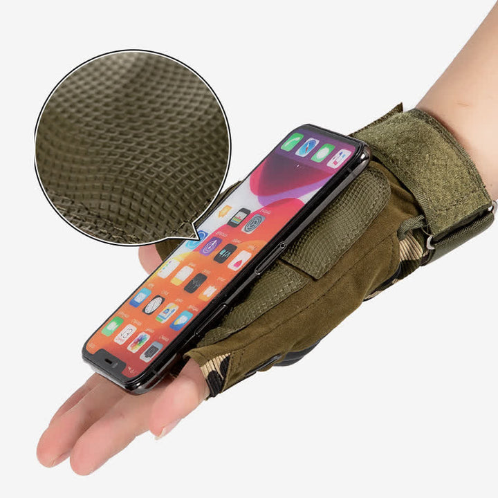 Guantes tácticos antideslizantes con protección para los dedos