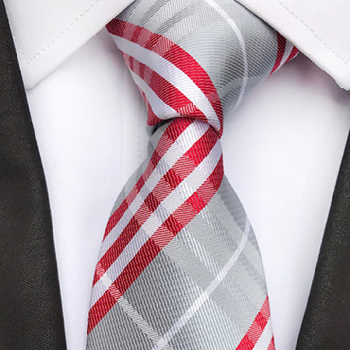 Corbata clasica escocesa a cuadros para hombre 
