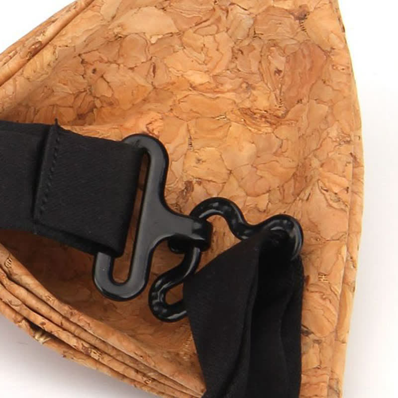 Pajarita de madera con corcho para hombre, creativa y sencilla