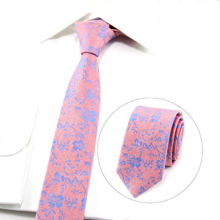 Corbata de primavera con pequeñas flores para hombre