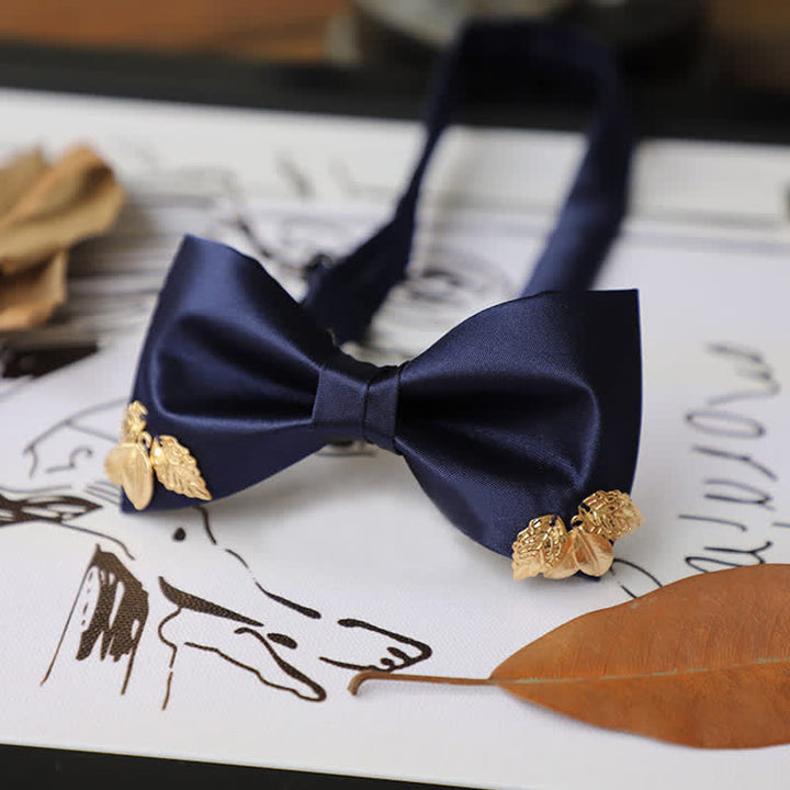 Pajarita de boda con diseño de hojas de jardín para hombre