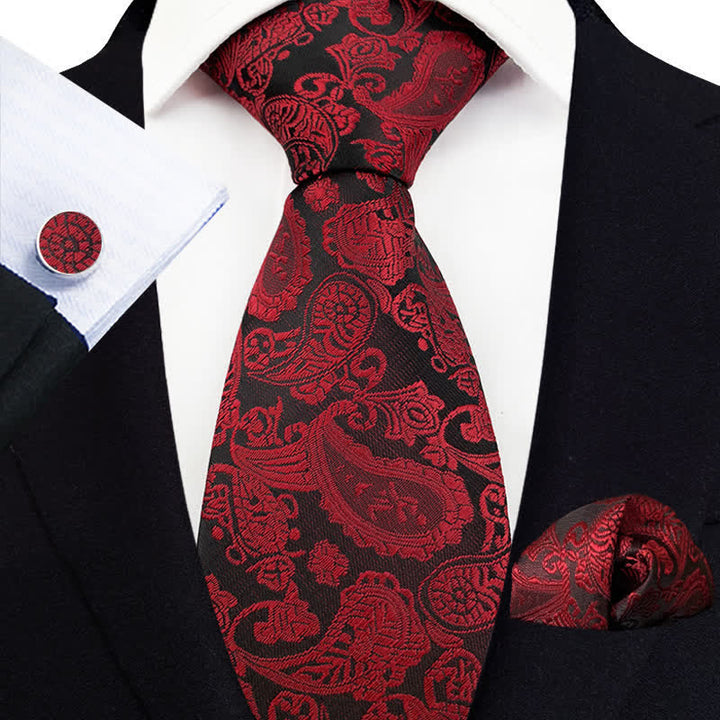 Conjunto de 3 corbatas de cachemira exóticas para hombre