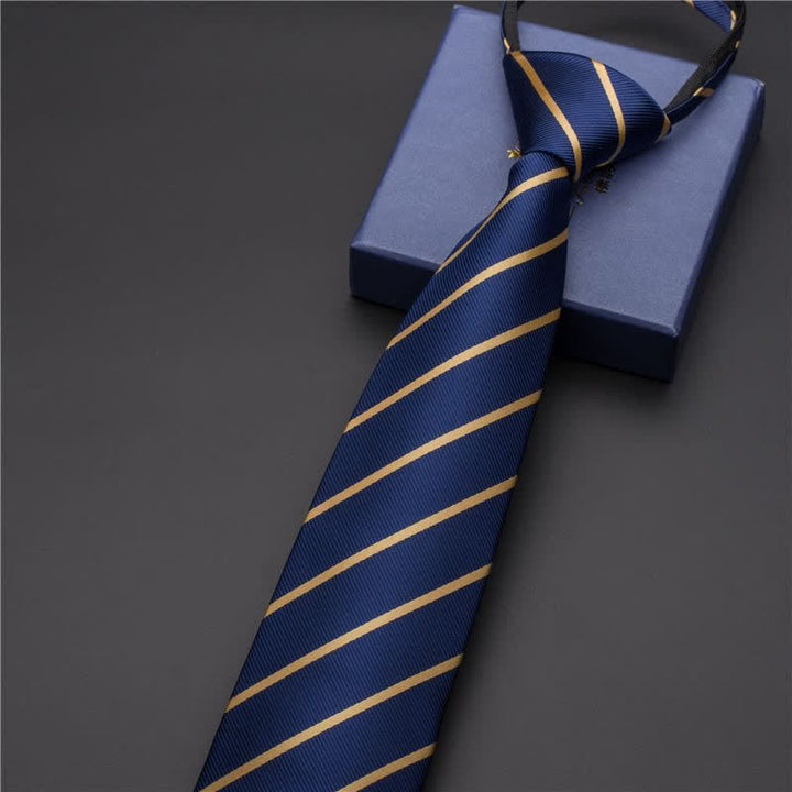 Corbata de negocios con cremallera para hombre, novedosa