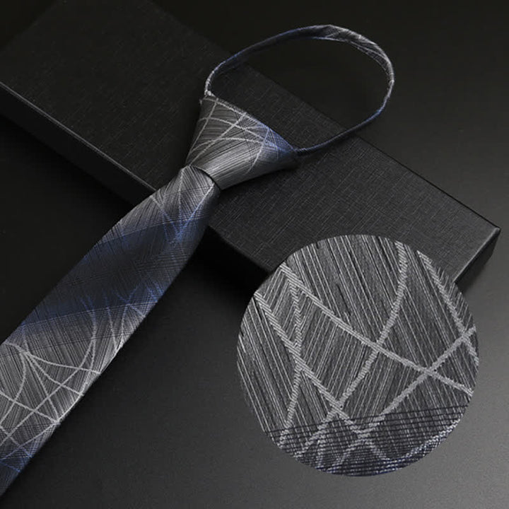 Corbata con cremallera azul grisácea para hombre Horizon
