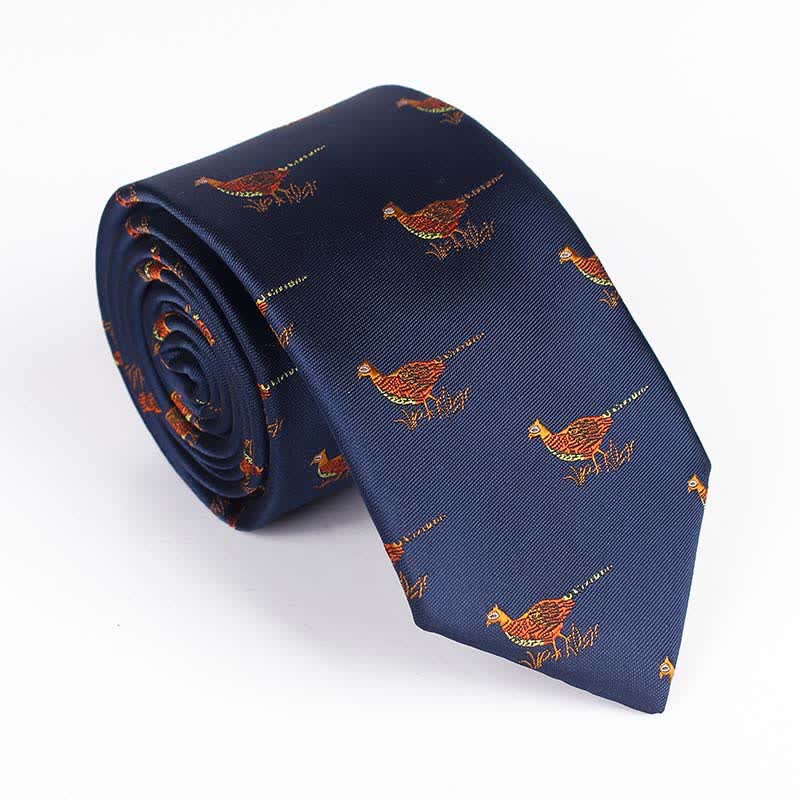 Corbata bordada con pájaro volador para hombre