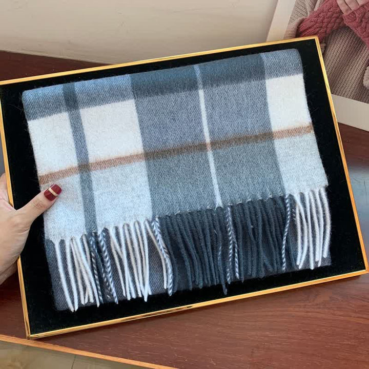 Bufanda unisex de cuadros grandes y cálidos de Lamb Edinburgh - #25 - image 43