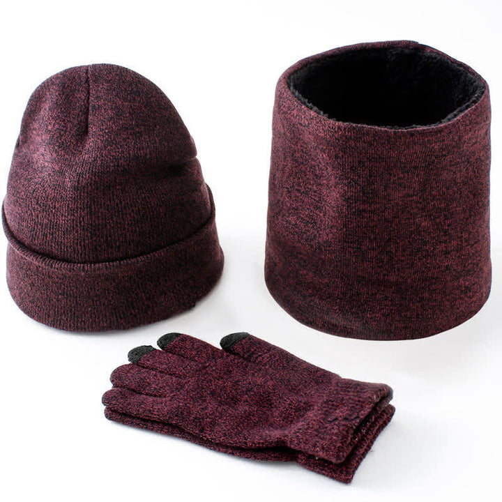 Juego de 3 gorros, bufandas y guantes para pantalla táctil