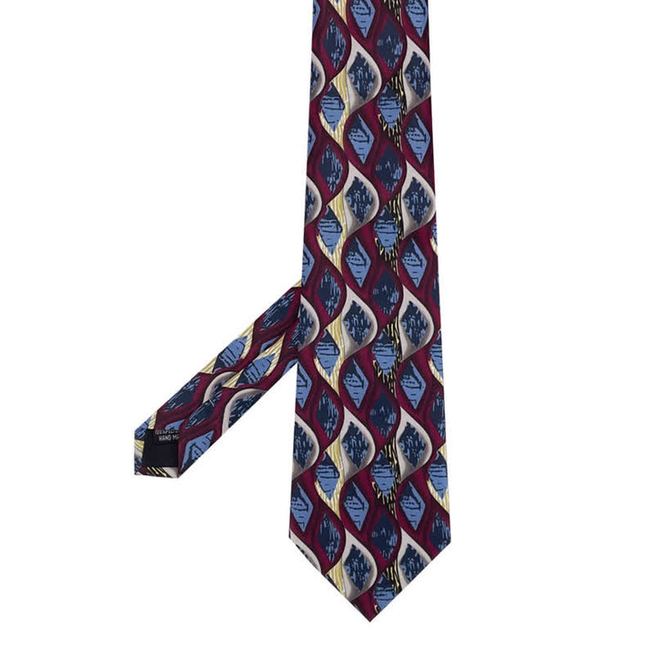 Corbata con estampado geométrico abstracto místico para hombre