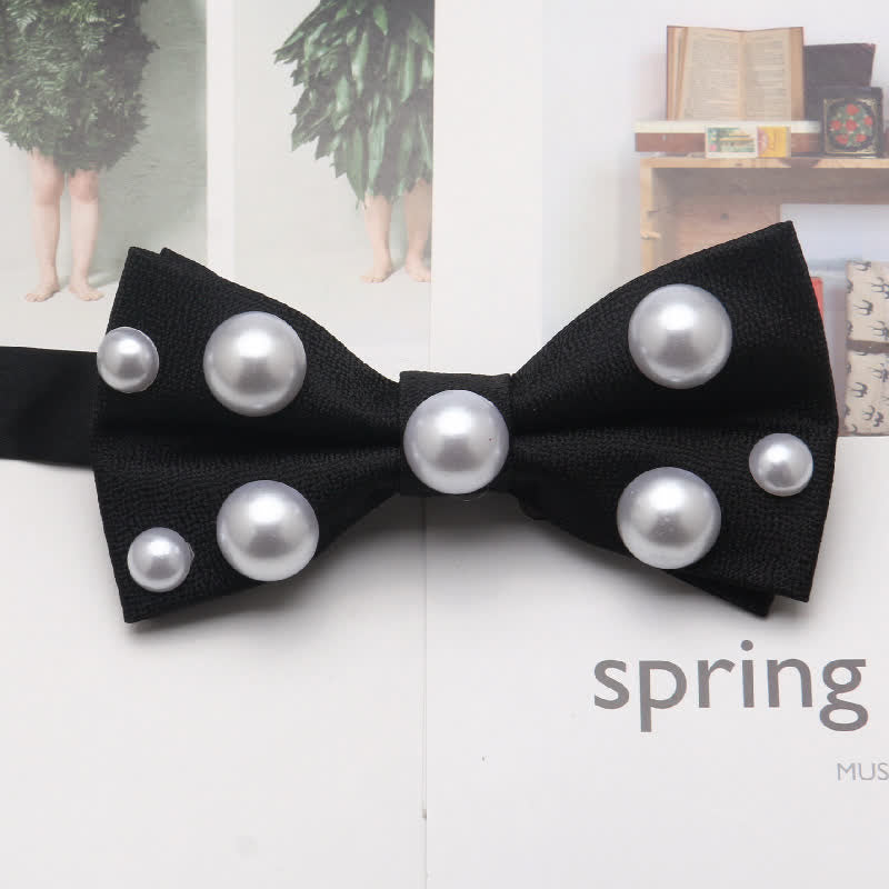 Pajarita de fiesta con perlas artificiales para bailar