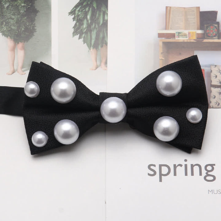 Pajarita de fiesta con perlas artificiales para bailar