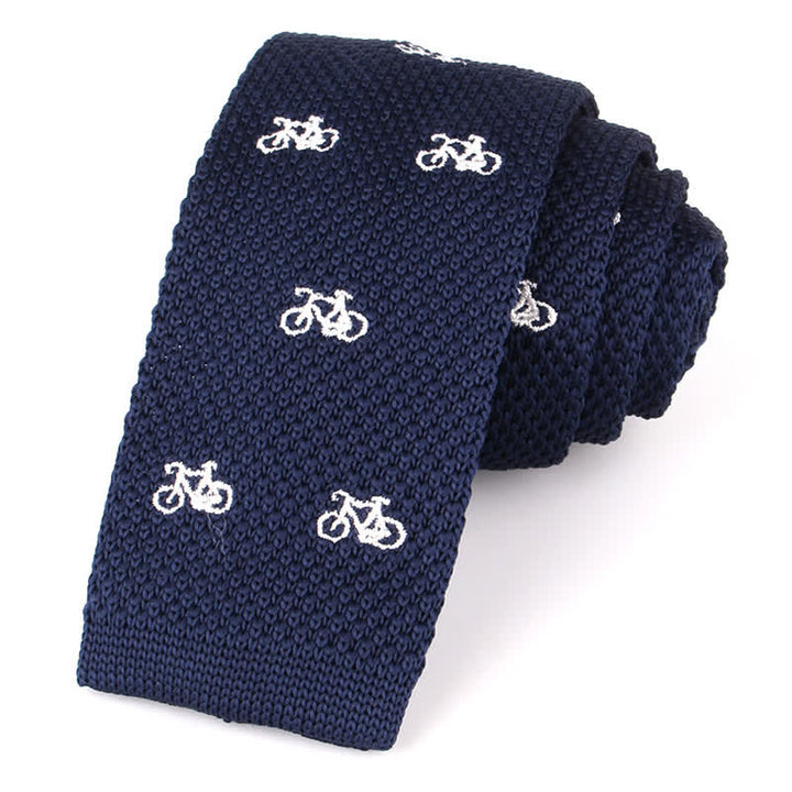 Corbata de punto ajustada con motivos repetidos para hombre