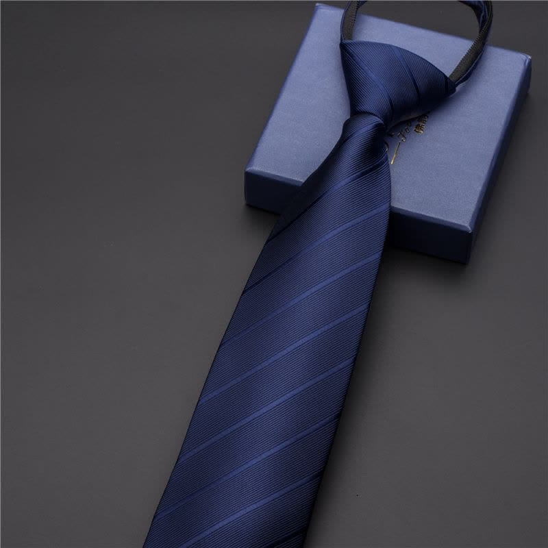 Corbata de negocios con cremallera para hombre, novedosa