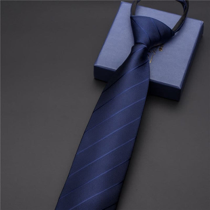 Corbata de negocios con cremallera para hombre, novedosa