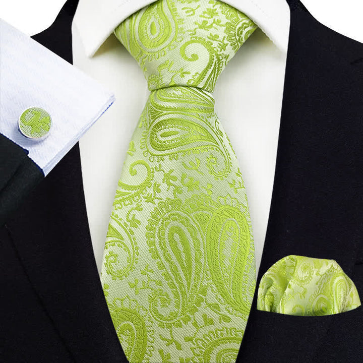 Conjunto de 3 corbatas de cachemira exóticas para hombre