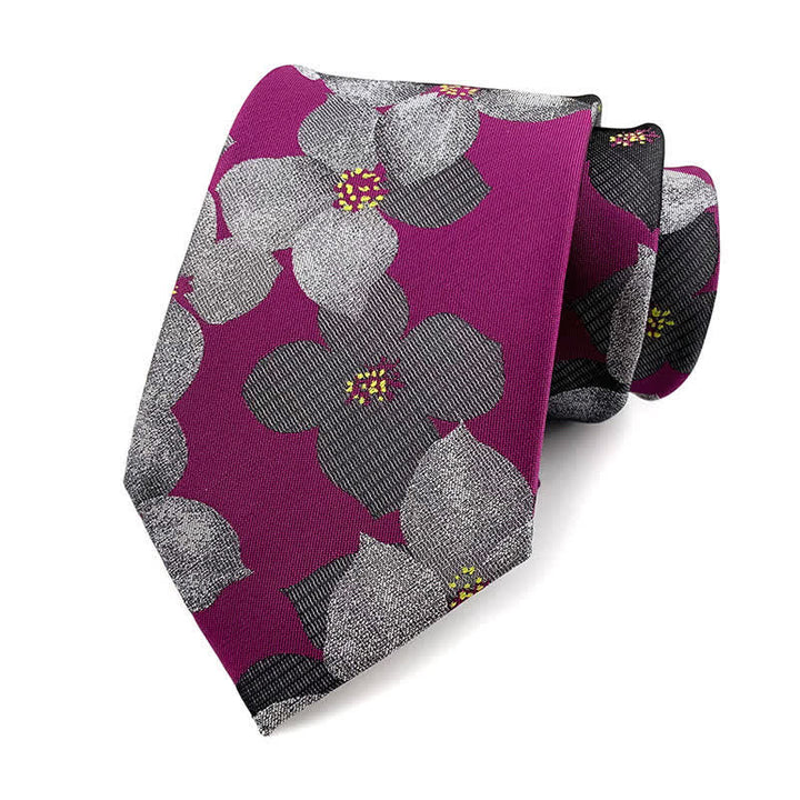 Corbata elegante con flores grandes para hombre