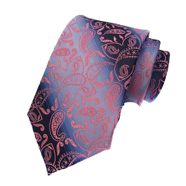Corbata de hombre con estampado de cachemira y degradado