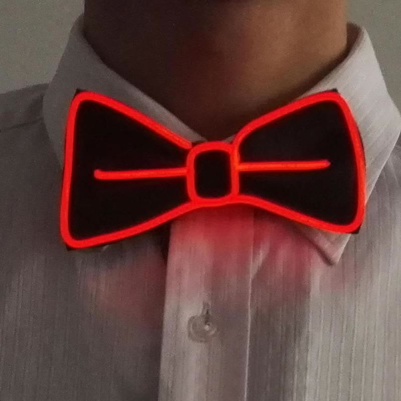 Pajarita luminosa con luz LED para hombre