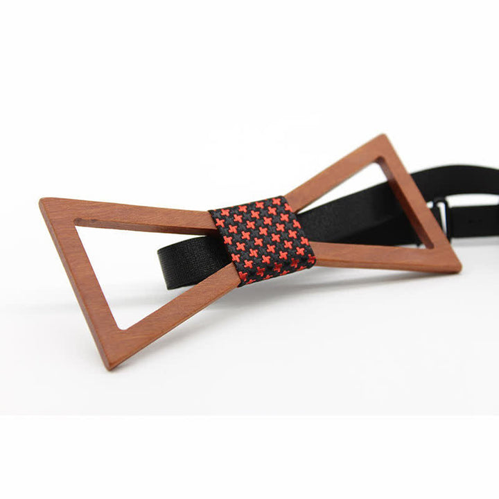 Pajarita clásica de madera con marco para hombre