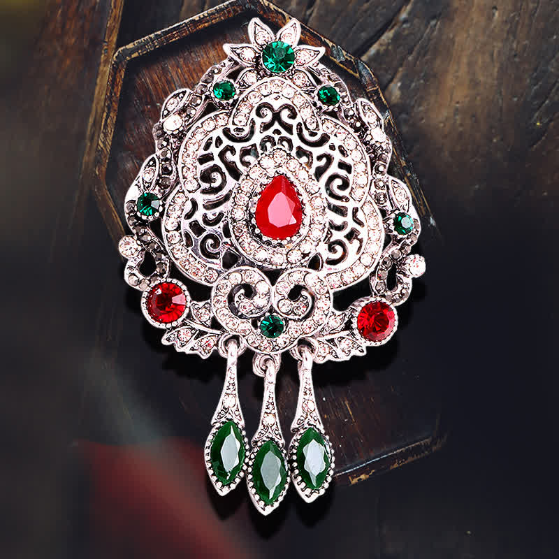 Broche de gota de agua bohemio exótico para mujer