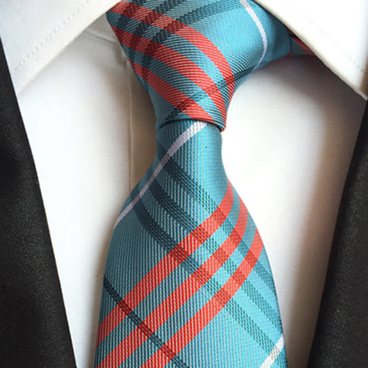 Corbata clasica escocesa a cuadros para hombre 