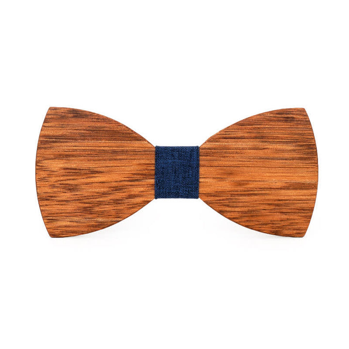 Pajarita de madera con diseño de begonia vintage para hombre