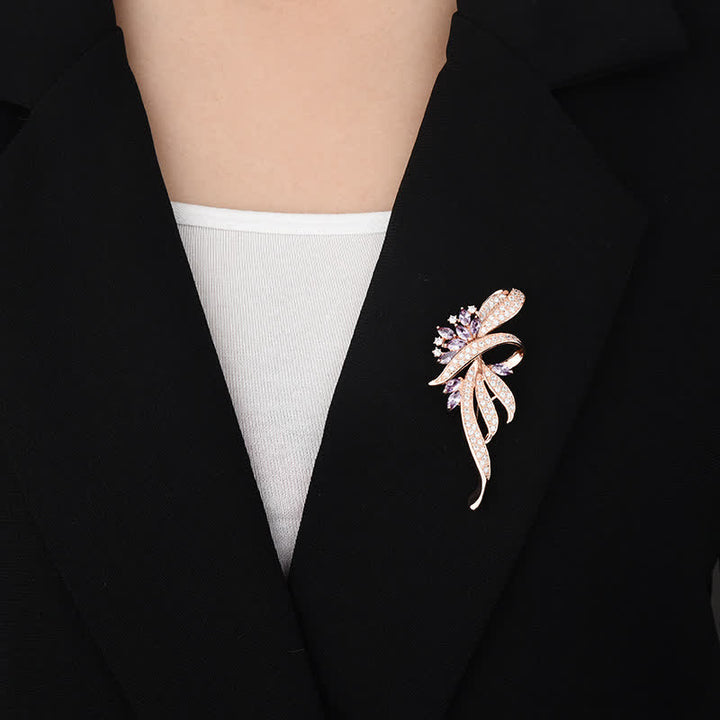 Broche encantador de flor de Bauhinia para mujer