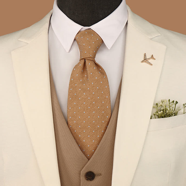 Corbata moderna de lunares micro para hombre 