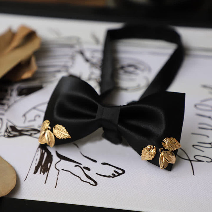 Pajarita de boda con diseño de hojas de jardín para hombre