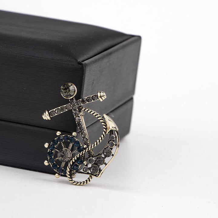 Broche de ancla de la marina de guerra para timonel de hombre