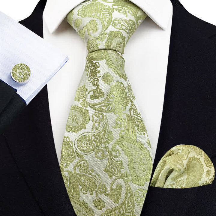 Conjunto de 3 corbatas de cachemira exóticas para hombre